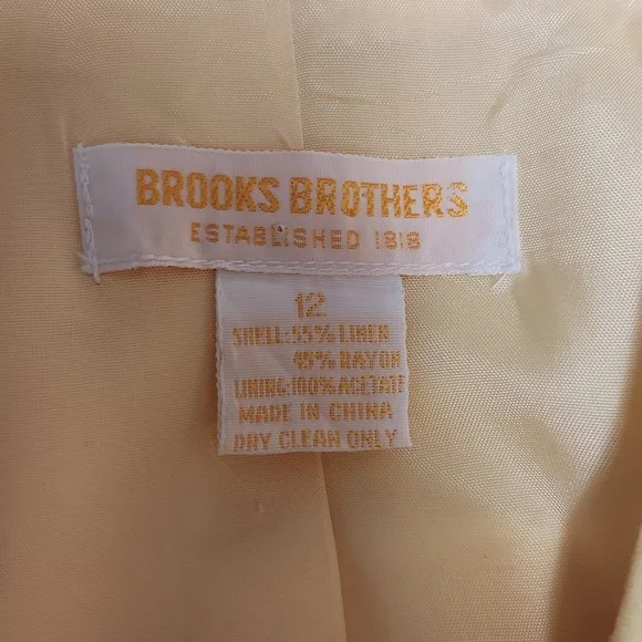 Brooks Brothers Vintage Yellow Button-Down Dress, size 12 - Picture 5 of 7